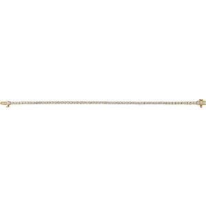 14K Yellow Or White Gold Round 2.5Mm Si1-Si2, G-H 4 CTW Lab-Grown Diamond Line 7" Bracelet