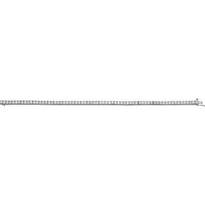 14K White Gold Round 2.5Mm Gh Si1-Si2 4 Ctw Lab Grown Diamond Bracelet, Length: 7.25 In