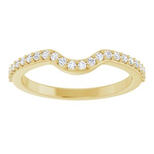 14K Yellow Gold Oval 7 X 5 Mm Si2-Si3, G-H :: 1/5 Ctw Polished 1/5 Ctw Natural Diamond Matching Band Size 7