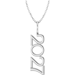 Sterling Silver 16-18 In Polished Vertical Necklace