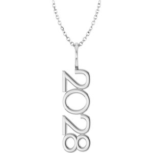 Sterling Silver 16-18 In Polished Vertical Necklace
