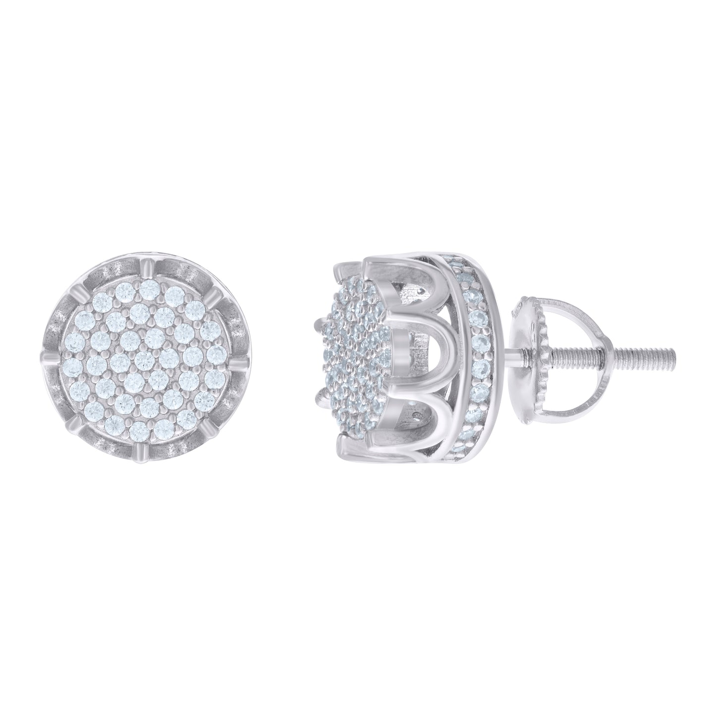 Sterling Silver Or Yellow-tone Womens Moissanite Fashion Stud Earrings