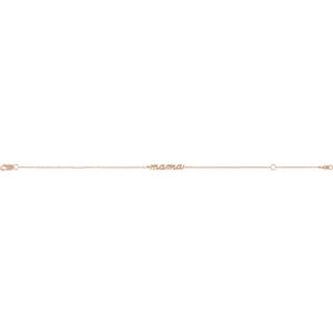 14K Rose Gold 26.16 X 3.32 Mm 6 1/2-7 1/2 In Polished Lowercase Script "Mama" Bracelet