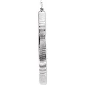 Sterling Silver 38.5 Mm Screw Top Polished Coin Edge Coin Frame Bezel Pendant