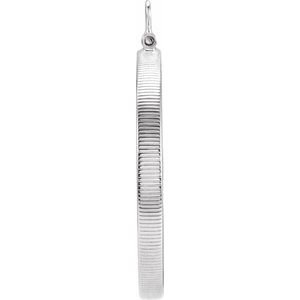 Sterling Silver 36 Mm Screw Top Polished Coin Edge Coin Frame Bezel Pendant