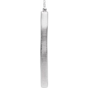Sterling Silver 39.7 Mm Screw Top Polished Coin Edge Coin Frame Bezel Pendant