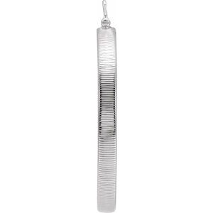 Sterling Silver 40.6 Mm Screw Top Polished Coin Edge Coin Frame Bezel Pendant