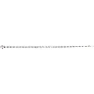 14K White Gold Emerald 5.5 X 3.5Mm G-H Si 4 5/8 Ctw Lab-Grown Diamond Line Bracelet, Length: 7 In