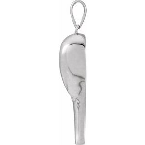 Sterling Silver 33.5 X 11 Mm Polished Angel Wing Ash Holder Pendant And Accessory Kit