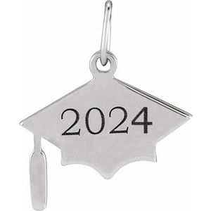 Sterling Silver 14.98 X 12.02 Mm Polished Graduation Cap Pendant