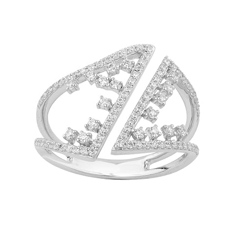 14K White Gold 0.49 Cttw Diamond Ladies Ring