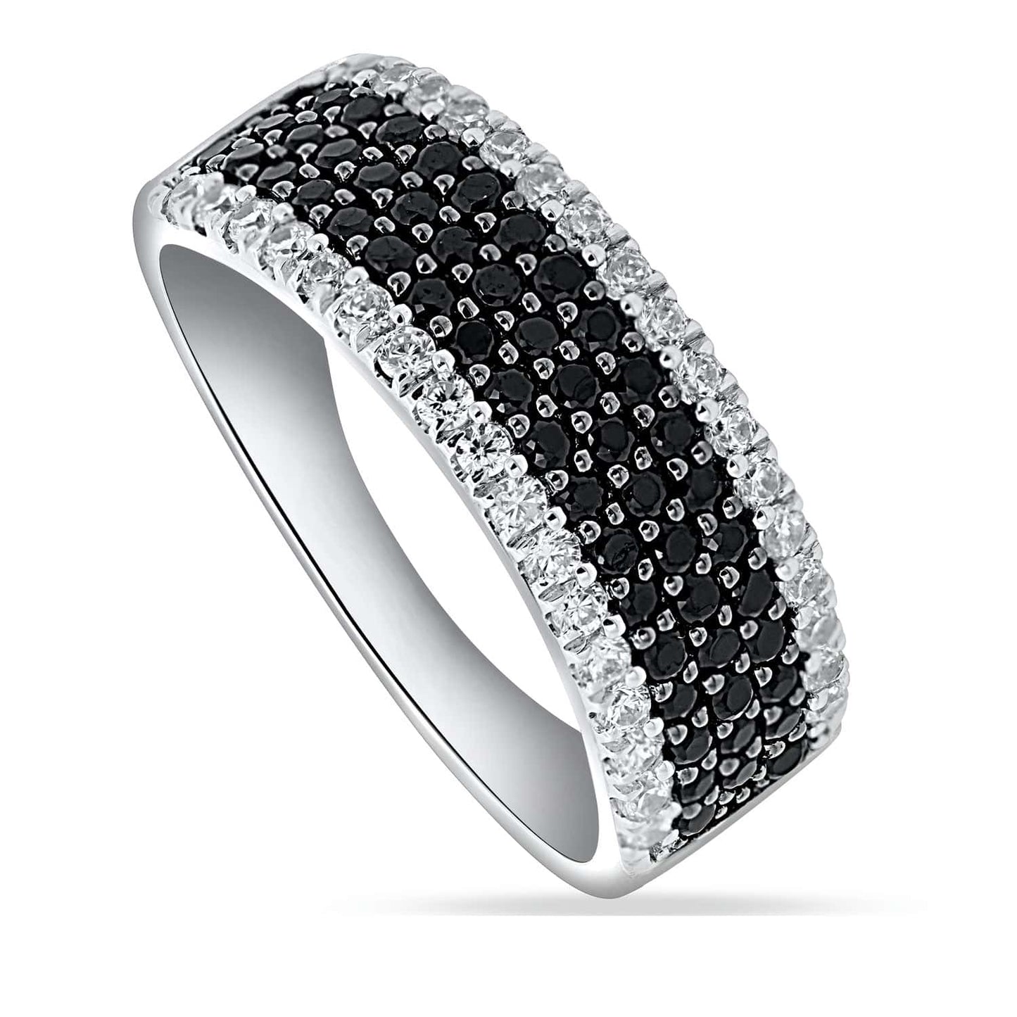10K White Gold 0.87 Cttw Black Diamond Ladies Band