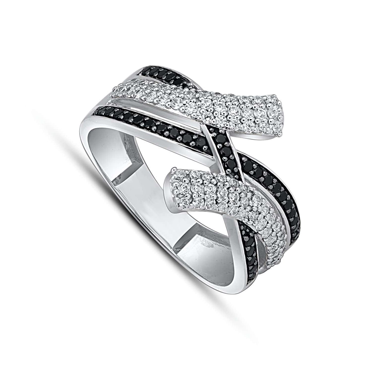 10K White Gold 0.51 Cttw Black Diamond Ladies Ring