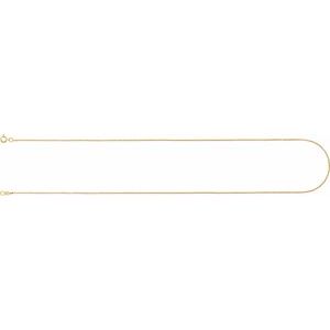 10K Yellow Or White Or Rose Gold 1 Mm Spring Ring Polished Cable Chain