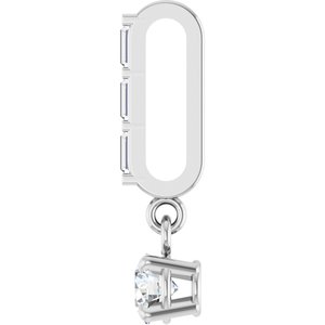 14K White Gold Round 3.5Mm G-H Si2-Si3 1/5 Ctw Natural Diamond Pendant