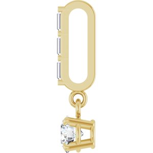 14K Yellow Gold Round 4Mm G-H Si2-Si3 1/4 Ctw Natural Diamond Pendant