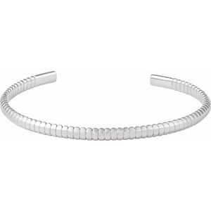 Sterling Silver Bangle Bracelet, Length: 7 In