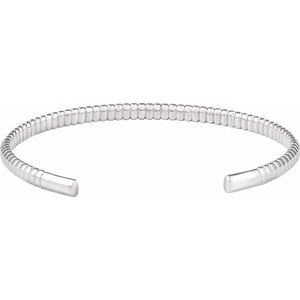 Sterling Silver Bangle Bracelet, Length: 7 In