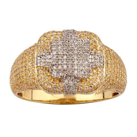 10K Two Tone Gold 0.55 Cttw Diamond Mens Ring