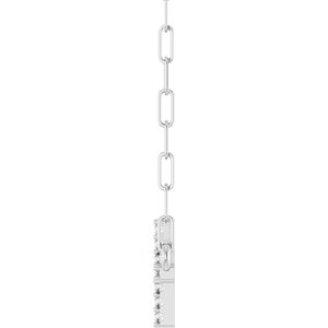 Sterling Silver Round 16 X 8.2 Mm 1Mm G-H I1 .06 Ctw Natural Diamond Sideways Cross Paperclip Necklace, Length: 18 In