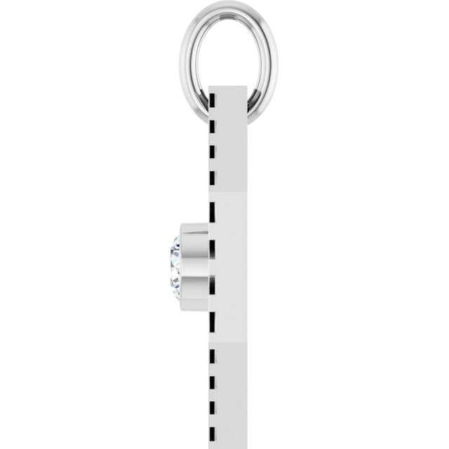 14K Yellow Or White Gold Round 2.5Mm I1, G-H Polished .06 Ct Natural Diamond Medallion Pendant