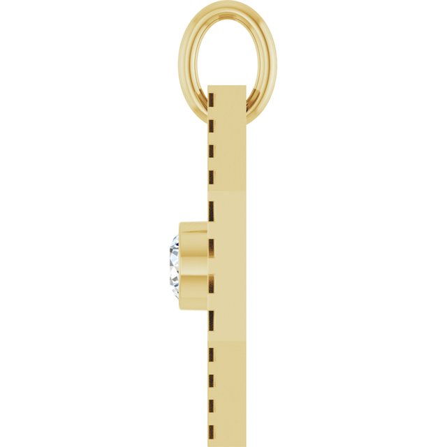 14K Yellow Or White Gold Round 2.5Mm I1, G-H Polished .06 Ct Natural Diamond Medallion Pendant