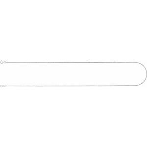10K Yellow Or White Or Rose Gold 1 Mm Spring Ring Polished Cable Chain