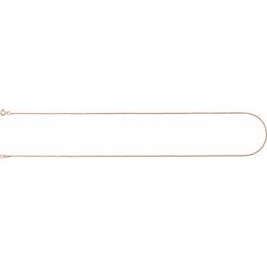 10K Yellow Or White Or Rose Gold 1 Mm Spring Ring Polished Cable Chain