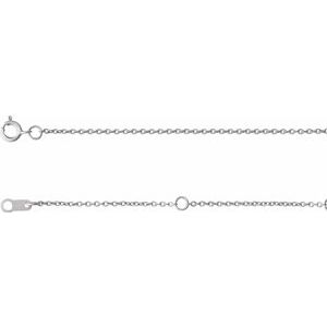 10K Yellow Or White Or Rose Gold 1 Mm 6.5-7.5 In Spring Ring Polished Cable Chain