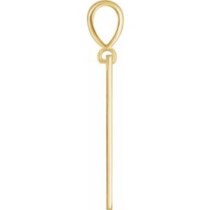 14K Yellow Gold 26.5 X 11 Mm Polished Engravable Dog Tag Pendant