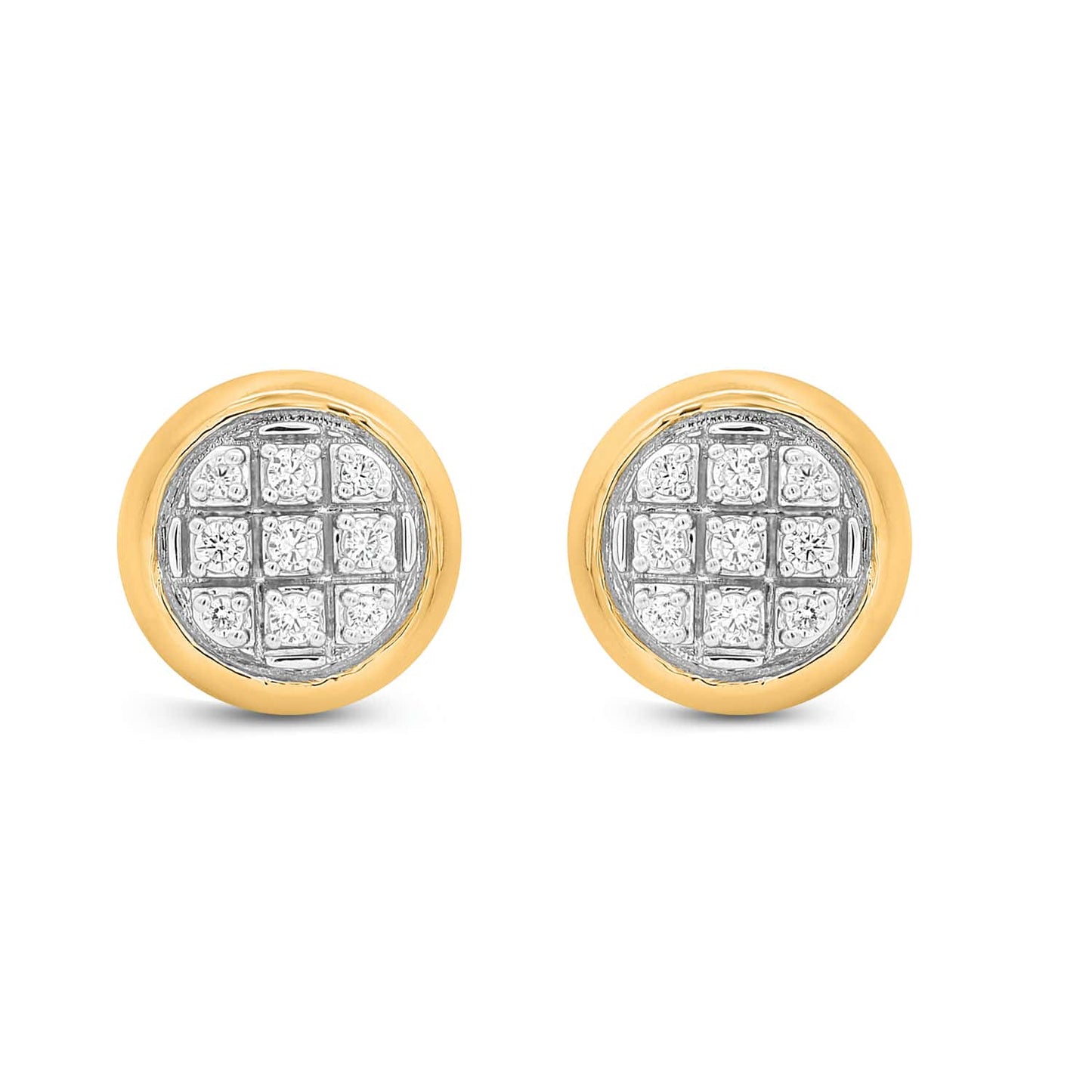 10K Yellow Gold 0.05 Cttw Diamond Earring