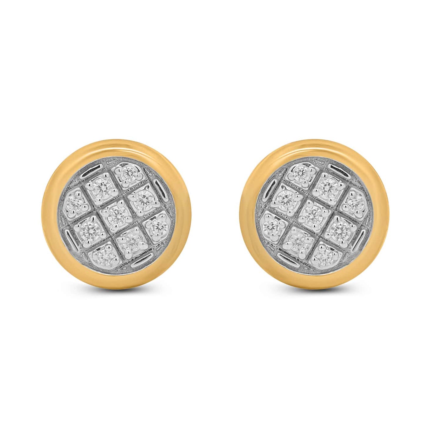 10K Yellow Gold 0.05 Cttw Diamond Earring
