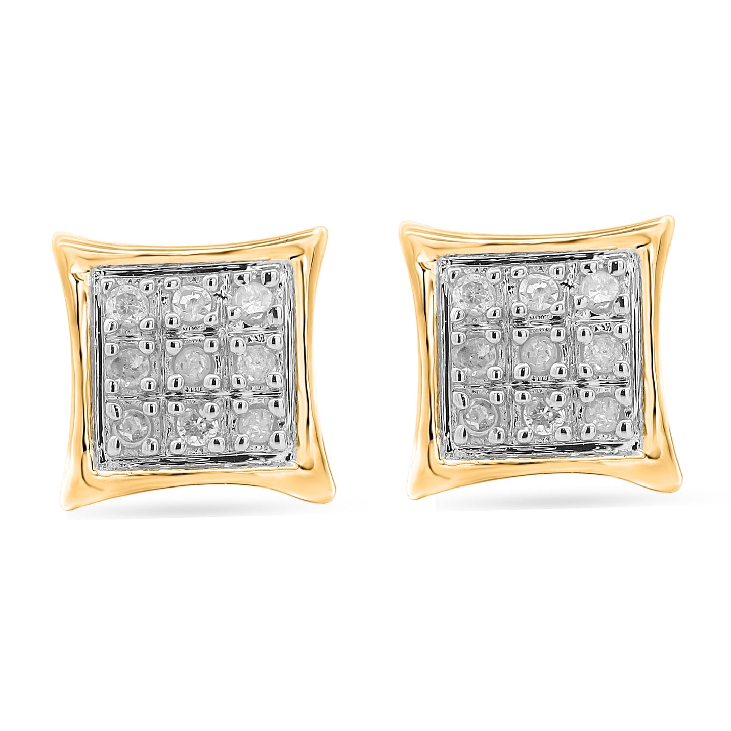 10K Yellow Gold 0.04-0.05 Cttw Diamond "Kite" Earring