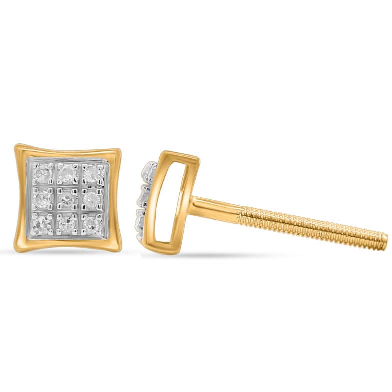 10K Yellow Gold 0.04-0.05 Cttw Diamond "Kite" Earring