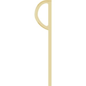 14K Yellow Gold 14.5 X 5.4 Mm Polished Xoxo Pendant