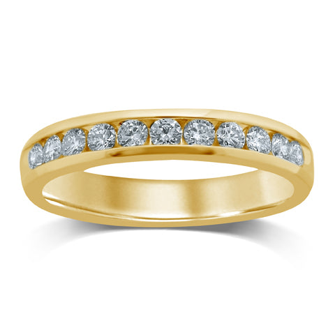 14K Yellow Gold 0.53 Cttw Diamond Ladies Band
