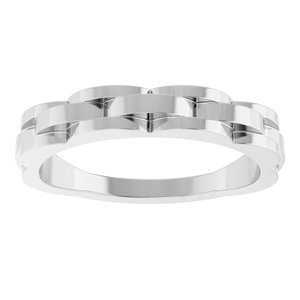 Sterling Silver Polished Chain Link Ring Size 7