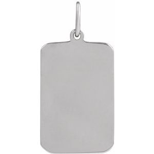 Sterling Silver 20.7 X 9.9 Mm Polished Cross Dog Tag Pendant