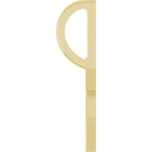 14K Yellow Gold 17.4 X 10.2 Mm Polished Engravable Star Pendant