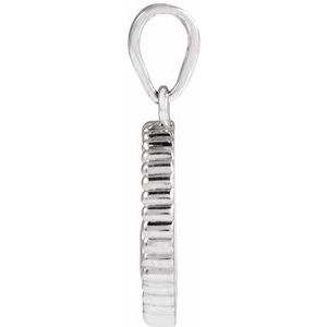 Sterling Silver 19.4 X 12 Mm Polished Peace Sign Language Pendant
