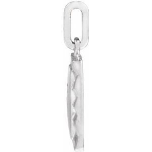 Sterling Silver 16.3 X 10 Mm Polished Engravable Sunburst Pendant