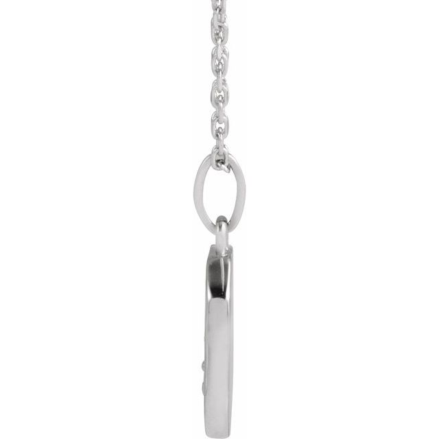 Sterling Silver 15.9 X 10 Mm 16-18 In Polished Mountain Necklace