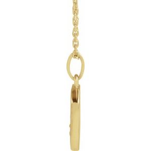 14K Yellow Gold 15.9 X 10 Mm 16-18 In Polished Mountain Necklace