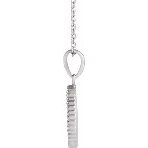 Sterling Silver 19.4 X 12 Mm 16-18 In Polished I Love You Sign Language Necklace
