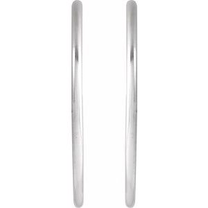 Sterling Silver Pair Hoop Earrings, Length: 25 Mm, Thickness: 1.25 Mm