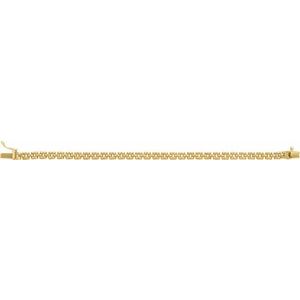 14K Yellow Gold Panther Chain, Length: 6 1/2 In, Width: 4 Mm