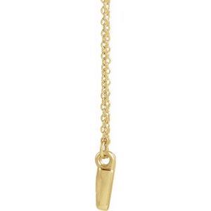 14K Yellow Gold Round 1.2Mm G-H I1 .0075 Ct Natural Diamond Creation Of Adam Necklace, Length: 18 In