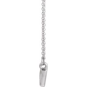 Sterling Silver Round 1.2Mm G-H I1 .0075 Ct Natural Diamond Creation Of Adam Necklace, Length: 18 In