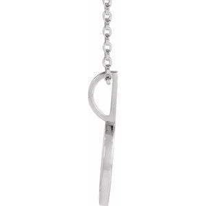 14K White Gold Round 1.2Mm G-H I1 .03 Ctw Natural Diamond Mama Bear Necklace, Length: 18 In