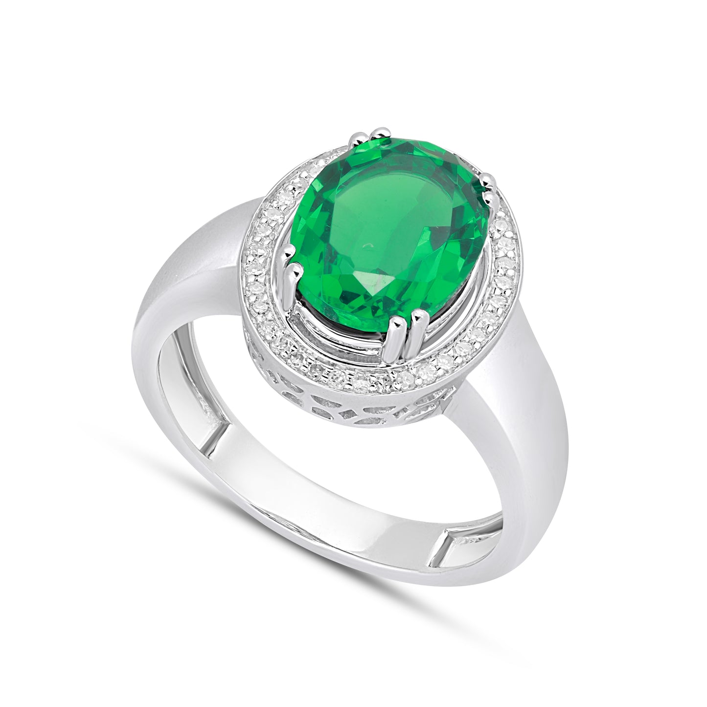 10K White Gold 0.14-0.15 Cttw Diamond Ring